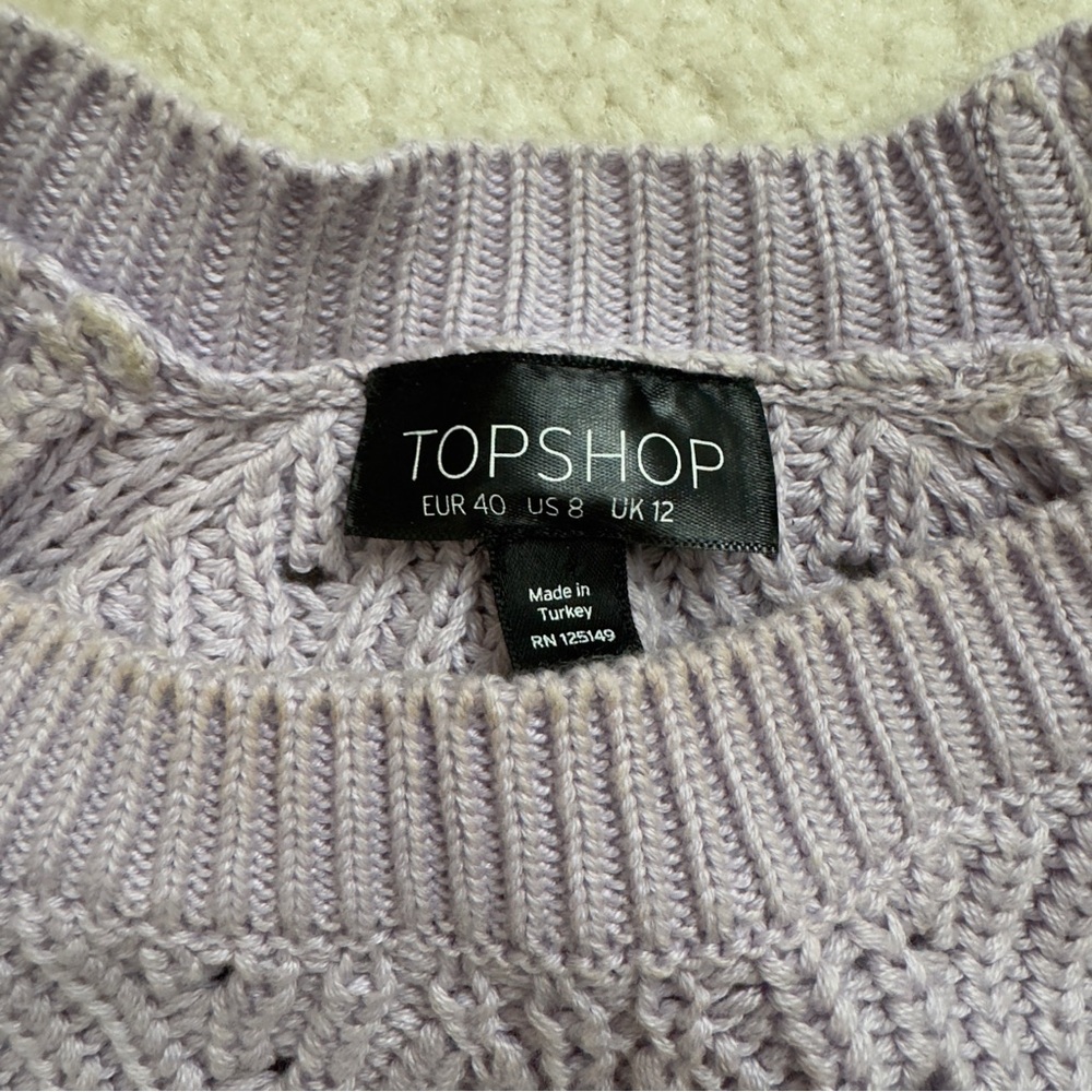 Topshop Chevron Rib Boxy Sweater - Picture 6 of 7